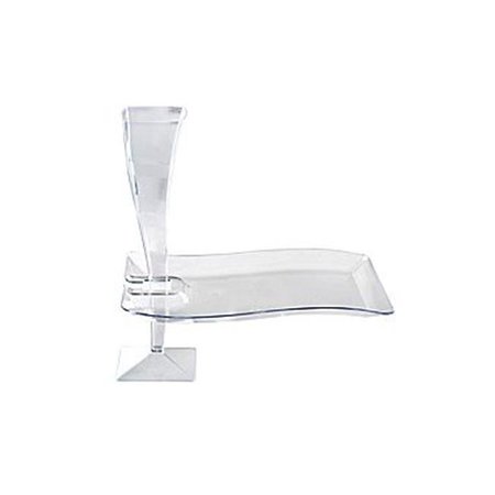 FINELINE SETTINGS Fineline Settings 1409-CL Clear Rectangle Cocktail Plate 1409-CL